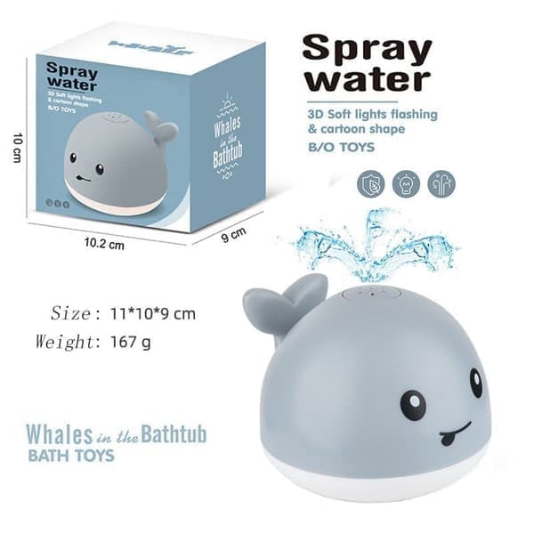 Baby Badeleker, Lysende Hval Badeleke Sprinkler