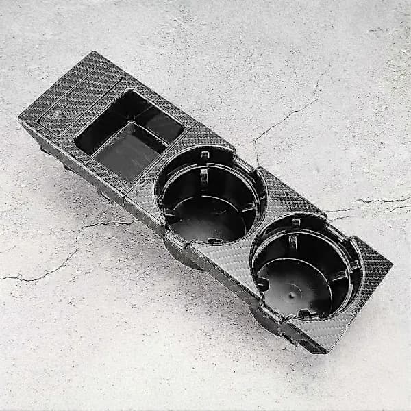 HA~Midtkonsoll Koppholder Oppbevaring for E46 3-serie 1999 til 2006 Karbonfiberstil