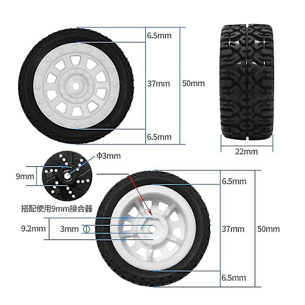 4pcs Rc Car Wheel Tires Tyres For Sg 1603 Sg 1604 Sg1603 Sg1604 1/16 Rc Car Spare Parts Accessories (haoyi)