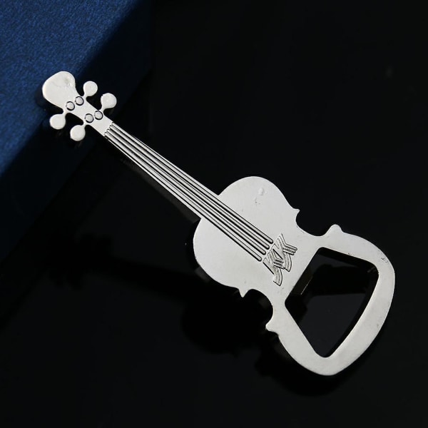 1 st Retro kreativ musik stil metall gitarr korkskruv servitör vänner nyckelring accessoarer hänge bärbar verktyg