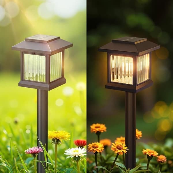 6-pakning Solcellelamper - 10 timers lys, 2800K LED, IP44 Vanntett, Hagedekorasjon