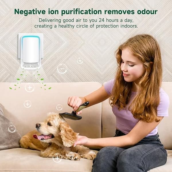 Portable Air Purifier with Ion Function - Removes Dust Particles, Pollutants & Odors
