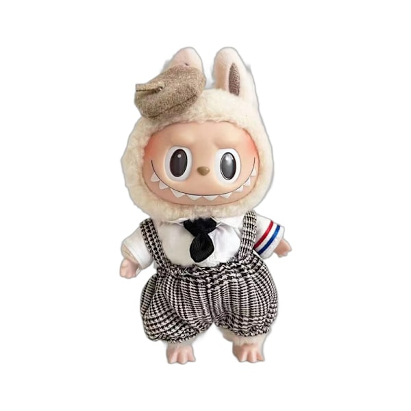 [HH] 17cm Labubu Popmarts Vaatteet ja Asusteet Nukke Macaron Paita Setti Täytetty Pehmo Sopii Vain Kangas 17CM 16