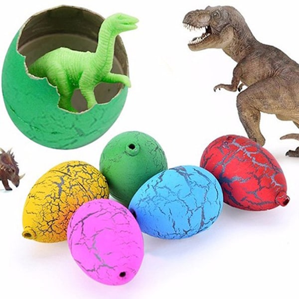 60 stk. klekking og voksende dinosaur egg Nyhet Magisk Stor Størrelse Sprekk Påske Dinosaur Egg Klekking Leke for Barn Utvidelse Voksende