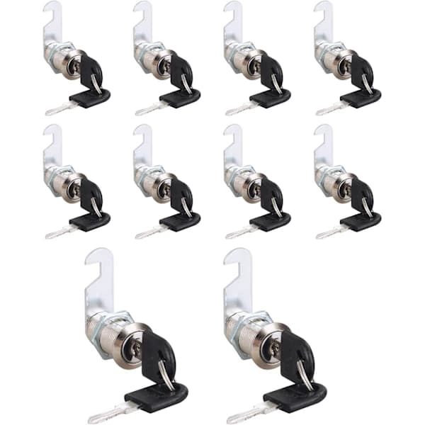 10 styk Postkasselås, 30 mm Postkassecylinder, Møbellås til postkasser, skabsdøre, garderober