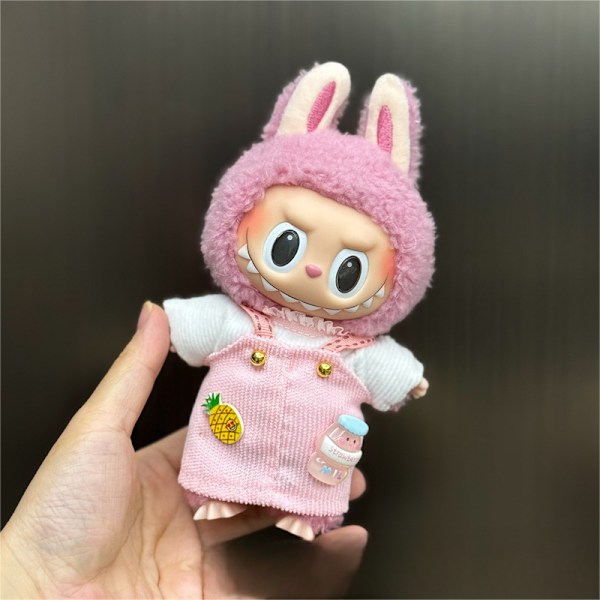 [HH] Endast Kläder 24 Designer 17cm LaBubu Plyschdocka Kläder Anime Söt PVC Figur Docka Overall Kjol Klä upp Kläder 1a 2a 17cm 16