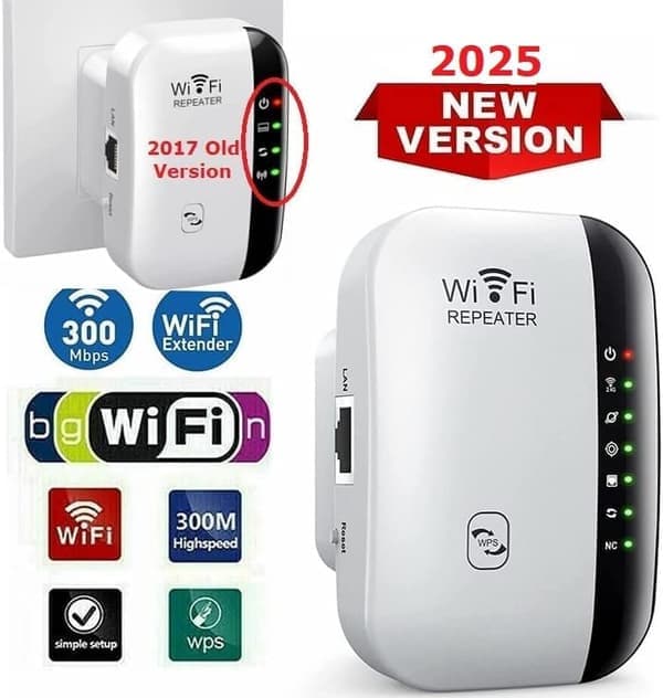 WiFi-Repeater - WiFi Extender - WiFi Signalforstærker - Hvid