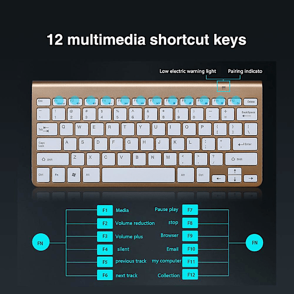 Bluetooth trådløst tastatur russisk fransk portugisisk spansk koreansk sprog til bærbar computer Macbook iPad Tablet Windows Mac