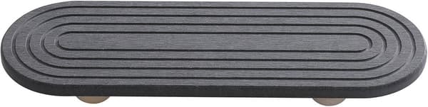 Diatomit Vask Organizer Bakke, Absorberende Hurtigtørrende Rillet Måtte Med Træfødder Til Badeværelse Og Køkken, Mørkegrå, 30 X 10 Cm