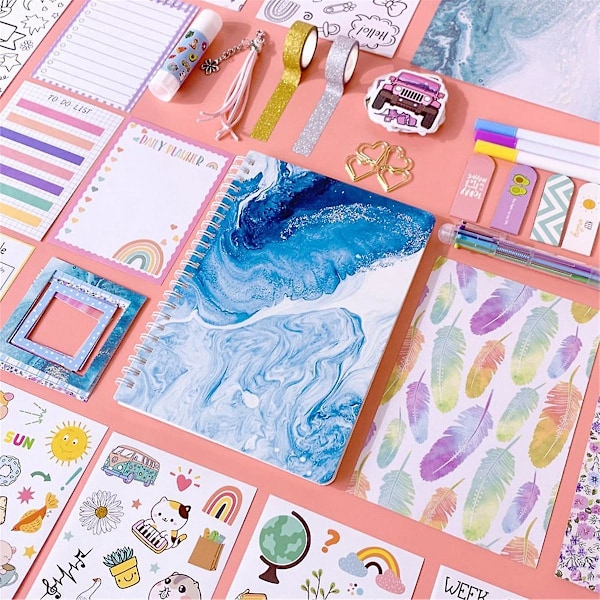 DIY Journal Sæt, Scrapbog & Dagbogsforsyninger, Teen Pige Ting Til Fødselsdagsgaveideer, lilla