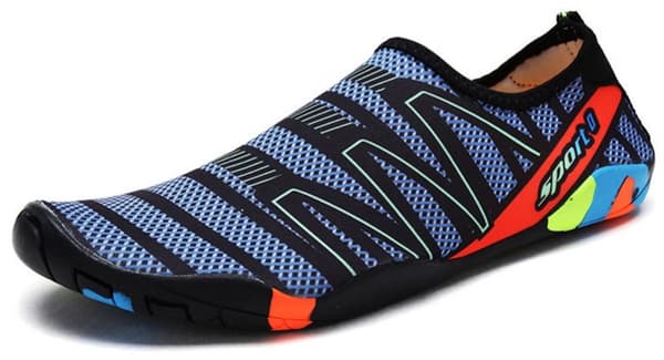 Vandsko til mænd og kvinder, hurtigtørrende åndbart mesh, skridsikker gummisål til strand, svømning, surfing, størrelse S (EU 37)