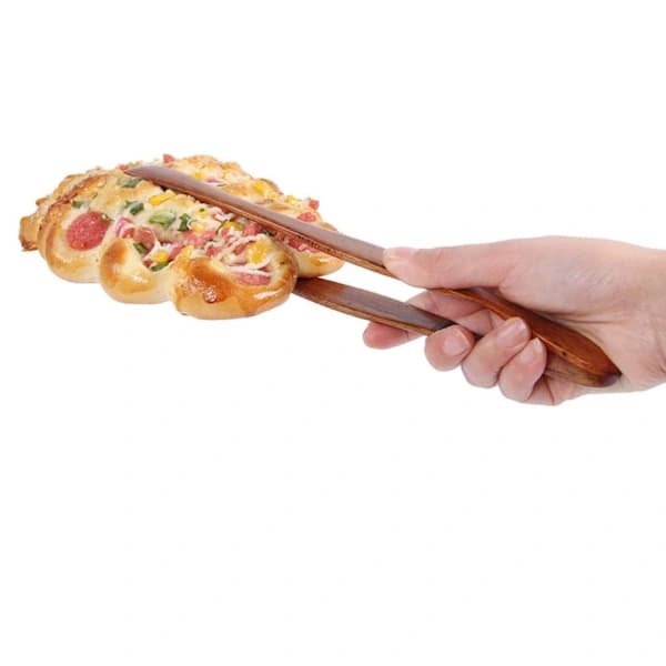 Set med 2 anti-skållnings trägrilltänger Multifunktionella salladsbestick Bufféserveringstänger