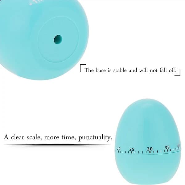 Kitchen Timer, 55 Minute Time Reminder Mechanical, Plastic Cartoon Cute Egg Manual Timer Kitchen Cooking Tools For Home Decoration