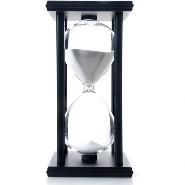 Hvit sand 60 minutter tre sandklokke, timeglass sandtimer