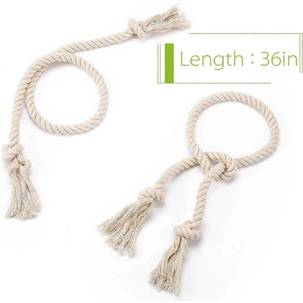 4-pak Gardinbindinger - Naturlig bomuldsbinding, Beige (4-pak)