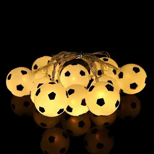 VM-dekorationslampa VM-fotbollslampa Hängande lampa USB-lyktor 5M 50 lysdioder Jul inomhus och utomhus färgad ljusslinga
