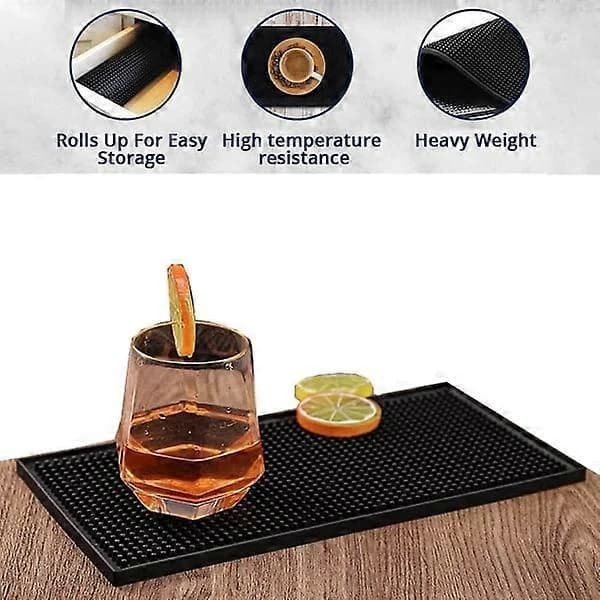 HA~Café Bar Serveringsmatte Silikonmatte Sklisikker Tampermatte Liten Dreneringsmatte Tilbehør