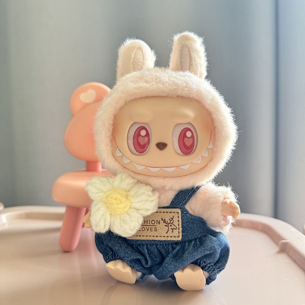 [HH] Kawaii Kläder Outfit Tillbehör för Kpop Labubu Idol Dockor Overall Set Kläder 70
