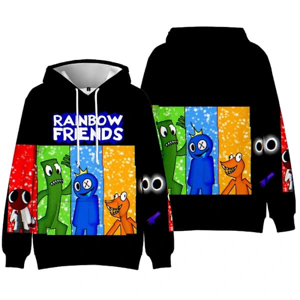 Roblox Rainbow Friends Vintergenser med hette for barn B 150cm