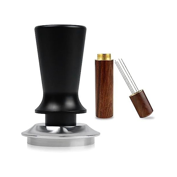 Espresso Tamper 51mm & Espresso Røreverk, Espresso Tamper, Kalibrert Fjærbelastet Håndtamper Stai