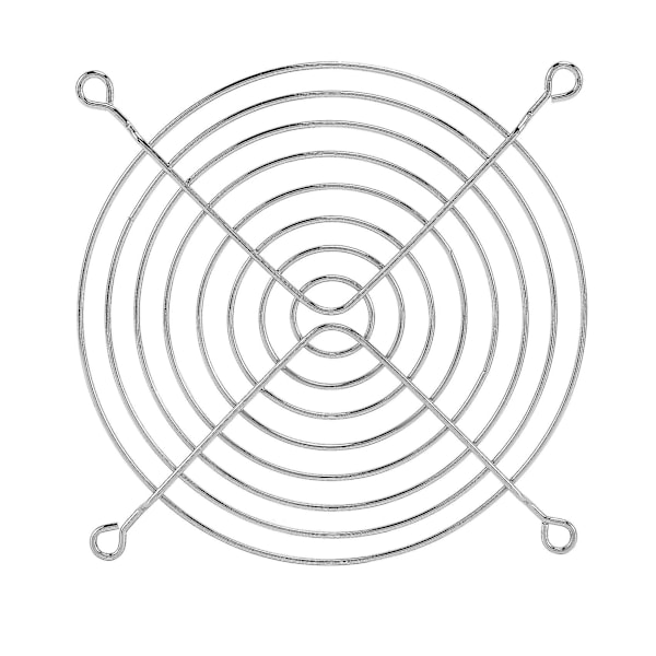 Pc Dc -tuuletinritilän suoja, metalli, sormensuoja, 120 mm, 12 cm, hopeanvärinen (haoyi