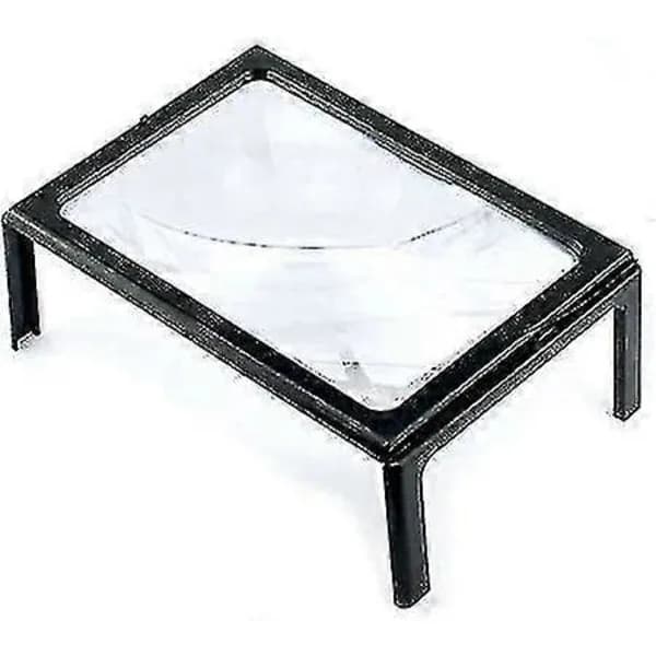 Stor A4 Læsemagnifier med 4 LED-lys, Håndfri Foldbart Bordstativ, 3x Forstørrelsesglas i Fuld Sidestørrelse