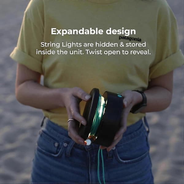 MPOWERD Luci Sun Slingor + Telefonlader: Solar/USB, 5,5 m, 100 Lumen