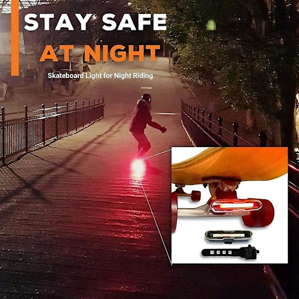 2x LED Skateboard Ljus Longboard Ljus Skateboard Ljus Passar Alla Longboards Cyklar Scootrar