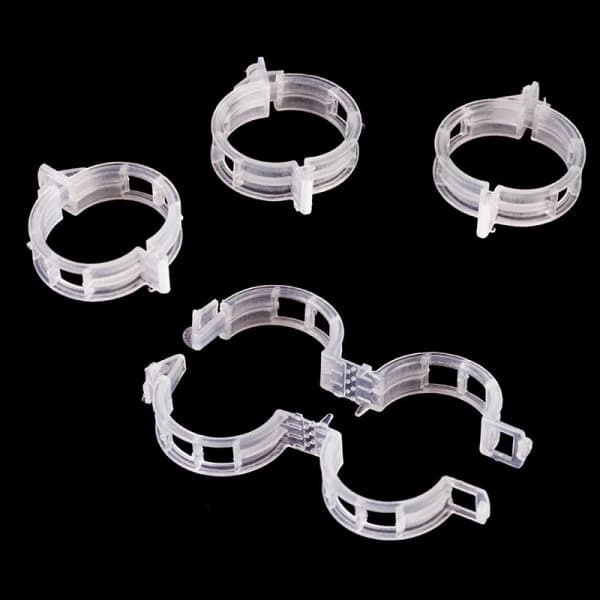 Plantklämmor för växtstöd/spaljé 100-pack Transparent