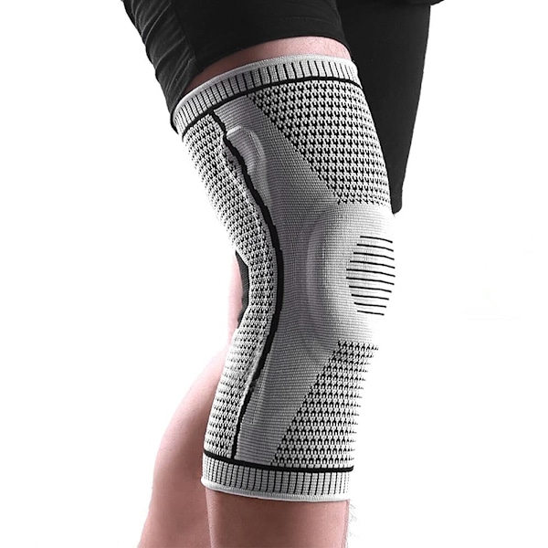 Knee Brace, Knee Sleeve Compression for Sports, Sleeve Wraps Patella Stabilizer with Silicone Gel Spring