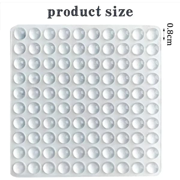 HA-Silikon Bumpers Selvklebende Bufferputer Klare Skapdørstopper Dørputer Stopper Smeller Beskyttelse, Transparente Silikonputer (6x2mm) (200stk)