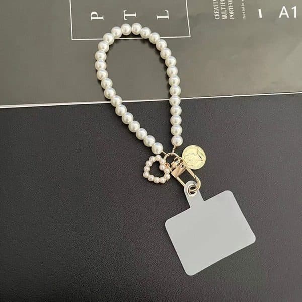 Kort Perlekæde Mode Rhinestone Vedhæng Mobil P A1