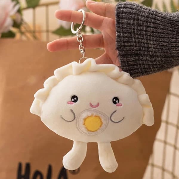 Dumpling plyslegetøj, krammepude - sød dumpling plys pude, simulerings klemme blødt legetøj