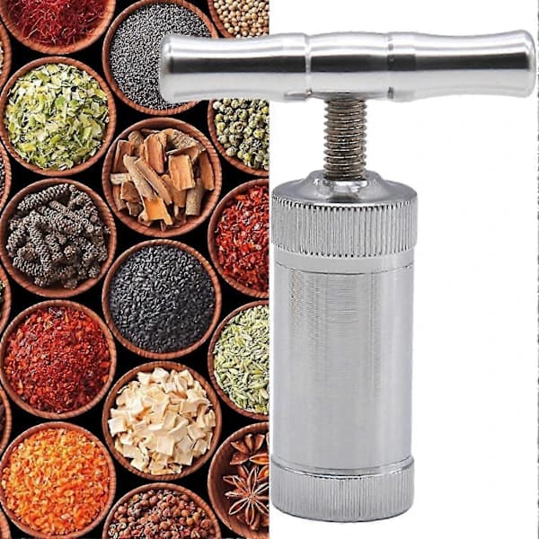 Ginger Press Ergonomic Handle Detachable High Strength Leak-proof Easy to Press Versatile Zinc Alloy T-shaped Garlic Press Tool