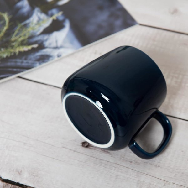 Blank keramik kaffekopp, Mark kopp för kontor och hem, 13OZ, Te kaffekopp lämplig för diskmaskin och mikrovågsugn, 1 förpackning (Kunglig blå)(WZ1284)