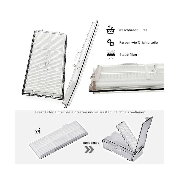 Tilbehør til S8+ S8 S8 Pro Ultra Duo Roller Hoved Sidebørster Mopper Hepa-filtre Støvsugerposer