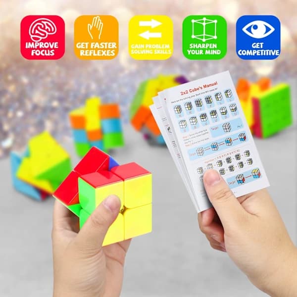 Sett med 10 Magic Cube