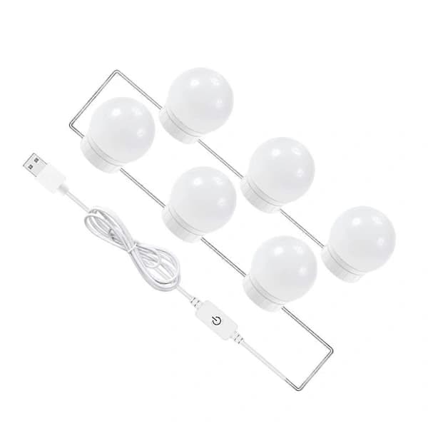 6/10/14 Lamper DIY Makeup Spejllamper LED Toiletbordslamper [] 6 Hoveder