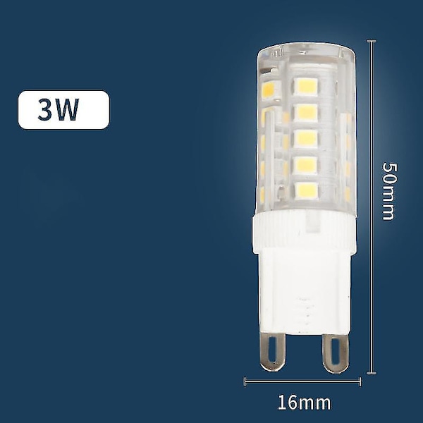 G9 LED-lamput Lämmin Valkoinen 3000k, 3w 350lm SMD LED G9 Kapselilamput, 28w 220-240v G9 Halogeeni Lampun Vaihto Värähtelemätön Ei Himmennettävä (6kpl, Lämmin Valo)