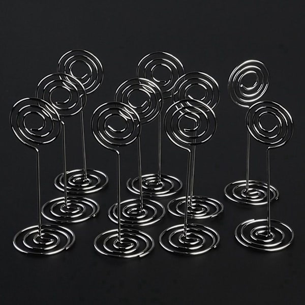 30 stk Swirl bordnummer fotoholderstativer for bryllup, fester og sammenkomster