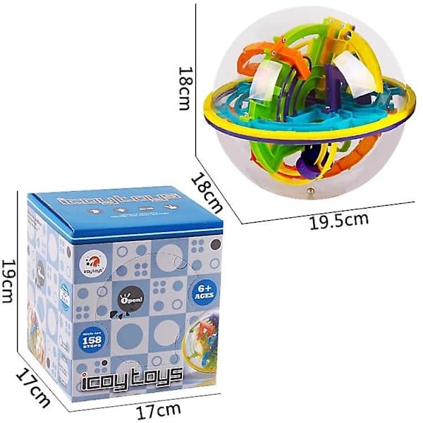 3D Mag Perplexus Labyrint Kugle-puslespil IQ-Kugle Leg Balance Uddannelseslegetøj