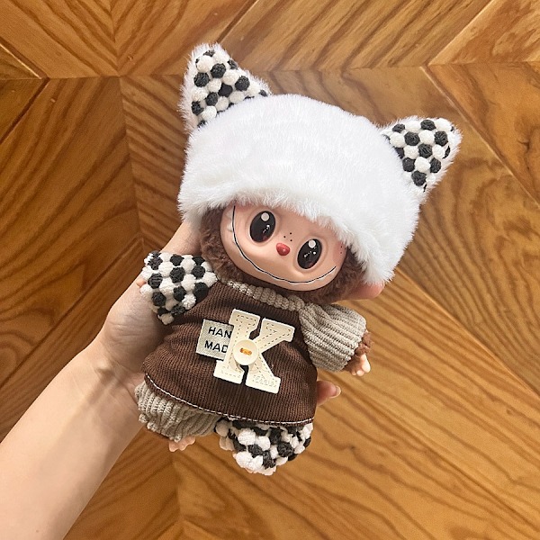 [HH] Labubu Kläder och Accessoarer Endast Kläder POPMART LABUBU Sittande Docka Kläder Hatt 18