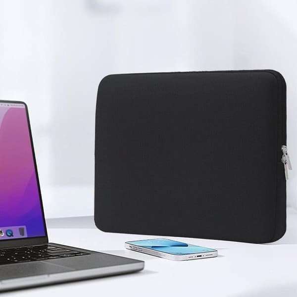 Laptop Sleeve - Computer Sleeve - Sort - 15,6 tommer