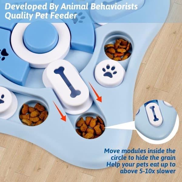 Hundeintelligenslegetøj, Interaktivt Hundelegetøj med Pivelyde, Interaktiv Godbiddispenser, Aktivitetsmaddispenser