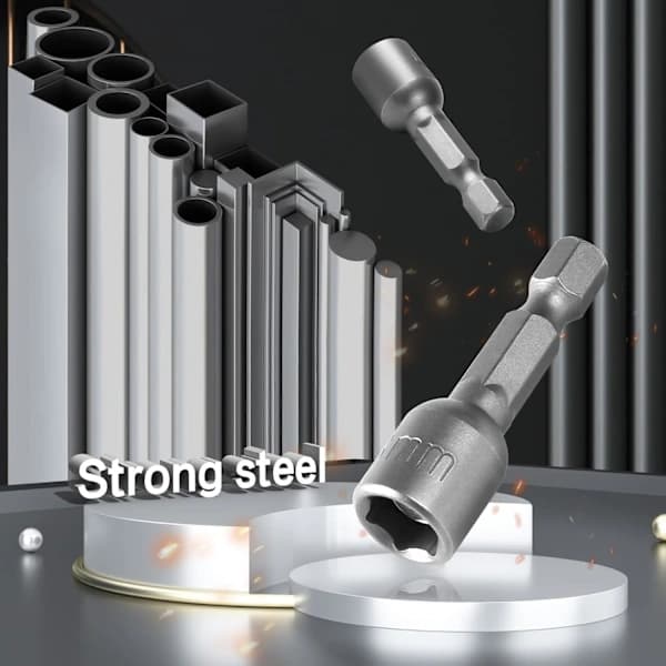 12-pak Socket Driver Bit Sæt Adaptere 8mm Hex 1/4 tomme Hex Driver Bit til Ledningsfrie Boremaskiner eller Skruetrækkere Tilbehør
