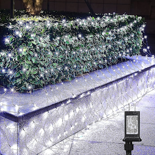 Whitestmas Net Lights, 12ft X 5ft 360 Led Udendørs Fe Lys Net, 8 Tilstande Grøn
