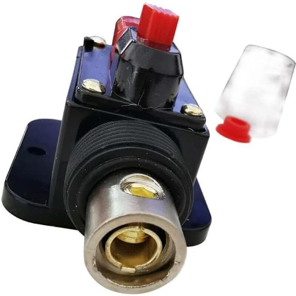 HA~40A Strømafbryder, 12V-24V DC Inline Sikringsholder, Manuel Nulstillingsafbryder Bilstereo Sikring, Inline Sikringsblok Lydsystembeskyttelse (40A)