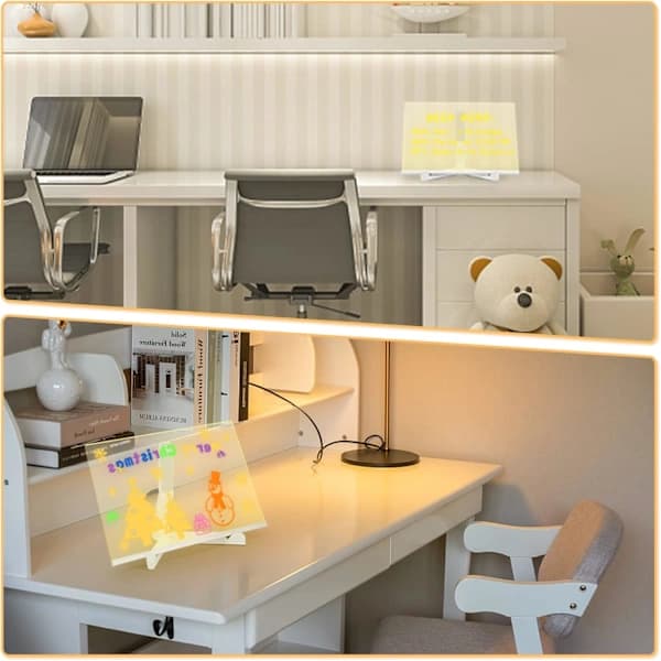 LED-tavle med farver, tegnetavle, bogstavstavle med glød-FA- 30*20cm