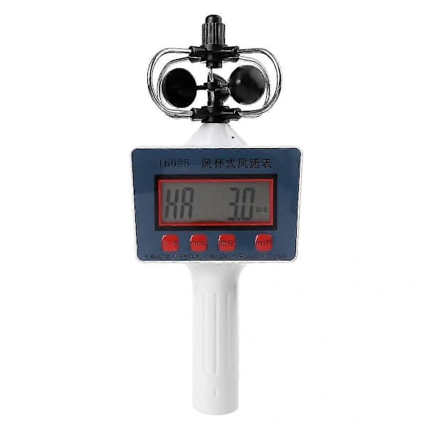 HA~Unik Design Vindmåler LCD-Skjerm Energibesparende Kopp-stil Anemometer