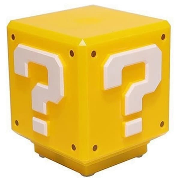 Super-Mario Mini Spørsmålstegn Lampe Spill Lydeffekter Bordlampe Gave til Barn Fans Liten størrelse Small size